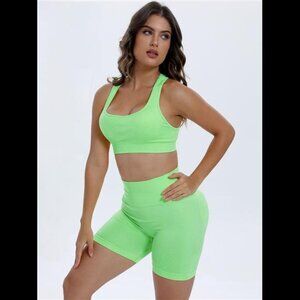 Scoop Neck Wide Strap Top and Shorts Active Set